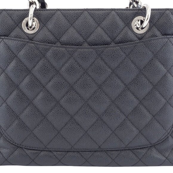 Chanel Caviar GST Chain Tote Bag A50955 Black / Silver Hardware - COA included - Picture 5 of 12